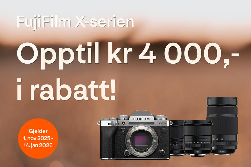 Spar på Fujifilm kameraer og optikk